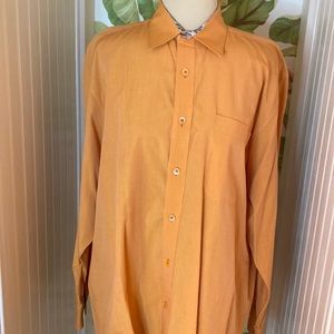 Indigo Palms Men’s Orange Button Front Shirt L